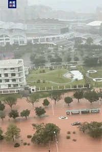 暴雨 洪水 广西玉林发布多个预警信号